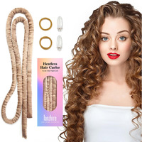 Lanzhire Heatless Curling Rod Headband For Long And Short Hair  No Heat Overnight Curls With Thin Curlers To Sleep In (Golden)