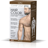 Betty Cover Your Gray Mens Hair Color For Beard  Mustache & Body Hair - Brown