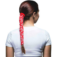 Wrapter Pony Tail Hair Wrap (Red Paisley)