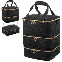 Uross Nail Polish Organizer Bag Holds 84 Bottles Nail Polish & Nail Lamp  Large Gel Nail Polish Organizers And Storage Box For Nail Tech  Nail Kit Supplies Organizer Case-Black