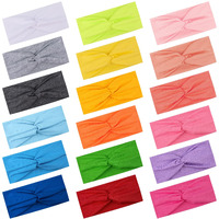 Feqo 18 Pieces Twist Headbands For Women - Non-Slip Fabric  Twisted Turban  Stretchy Elastic Hair Bands For Workout  Sport  Yoga  And Colorful Hair Wraps