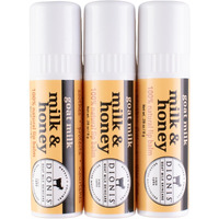 Dionis Goat Milk Skincare Milk & Honey Holiday Lip Balm Gift Set - Beeswax  Shea Butter & Coconut Oil Lip Care Products Made In The Usa - Cruelty Free Lip Moisturizer For Chapped Lips  0.28Oz 3 Pack