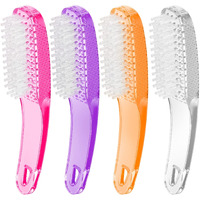 Larbois Nail Brush For Cleaning Fingernails  4Pack Handle Grip Nail Brushes Fingernail Brush For Cleaning Nail Scrub Brush For Toes And Nails Women Men (Color1)