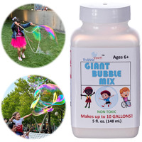 Bubbleventi Giant Bubble Mix | Made In Usa |100% Vegan Non-Toxic Powder Makes 10 Gallons Of Premium  Big Bubble Solution For Kids Stem Fun | Use In Bubble Wands + Machines