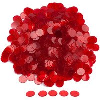 Gse Games & Sports Expert 1 000 Pieces 3/4-Inch Red Bingo Chips  High-Contrast Transparent Counting Chips For Bingo Games  Parties