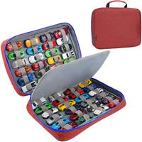 Kislane Carrying Case For 48 Toy Cars  Kids Toy Cars Storage Case Hold 48 Toy Cars(Bag Only (Red)