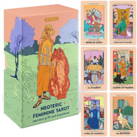Wyspell Feminine Tarot Card Deck - Tarot Cards With Meanings On Them - Tarot Cards With Guide Book For Beginners Tarot Cards Set - Beginner Tarot Deck Cards - Tarot Card Set