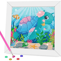 Diamond Art Kits For Kids With Wooden Frame - Crafts For Girls 8-12 - Diamond Art Painting Dots Paint By Number - Arts And Crafts For Kids Ages 4-6 8-12 - Gem Art For Adult Beginners Home Wall Decor