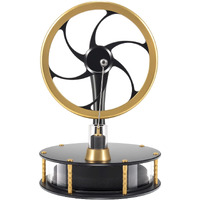 Pfcke Low Temperature Stirling Engine Classroom Teaching Stirling Engine Kit Steam Heat Educational Model Brass Aluminum Stirling Engine-Hzz92 Pro Black