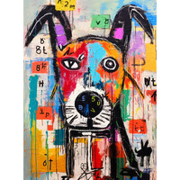 Cross & Glory Puzzles: Geometric Dog Dreamscape Puzzle  1000 Piece Abstract Art Jigsaw  Satin Finish  Vivid Colors  Modern Home Decor  Educational Brain Game For Adults