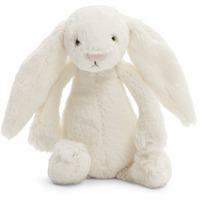 Jellycat Bashful Cream Bunny Stuffed Animal  Small  7 Inches