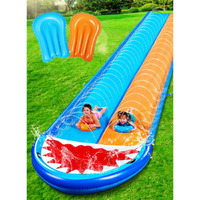 Sloosh 22.5Ft Shark Double Water Slide  Heavy Duty Lawn Water Slide With Sprinkler And 2 Slip Inflatable Boards For Party In Summer Yard Lawn Outdoor Water Play Activities