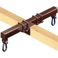 Swurfer Swingset Conversion Bracket - No Tree  No Problem  Convert Your Swingset Into A Swurfset  Heavy Duty Horse Glider Bracket For Swing Set Attachment (Brown)