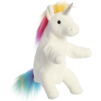 Aurora Interactive Hand Puppet Unicorn Stuffed Animal - Storytelling Adventures - Playful Learning - Multicolor 12 Inches