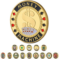 Lulucircle Poker Guard  Weights For Poker  Poker Gifts For Men  Poker Card Protector  Poker Accessories  Poker Chips With Plastic Case (Royal Flush)