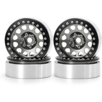 Rclions 4Pcs Aluminum 2.2"" Beadlock Wheels Rims For 1/10 Rc Rock Crawler Car Axial Wraith Scx10 Scx10-Ii Trx4