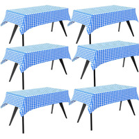 Iceyyyy 6 Pcs Oktoberfest Tablecovers - 54"" X 108"" Oktoberfest Bavarian Flag Check Table Cloth Blue Diamonds Bavarian Tablecover For German Oktoberfest Themed Party Decorations