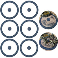 Jucoci Objective Point Markers 6Pcs Set Objective Marker Compatible With Wh40K Wargame (Miniature Not Included)  Blue