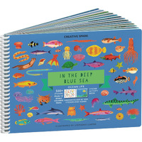 In The Deep Blue Sea Stickers + Coloring Book (500+ Ocean Animal Stickers For Kids & 12 Coloring Pages)- Side By Side Sticker Activity Book - Fun Sticker Books - Boys & Girls Ages 2-4 4-8  8-10