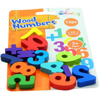 Skoolzy Rainbow Wooden Numbers Puzzle 13 Piece Set - Kids Can Learn Addition Subtraction Educational Counting Math Montessori Toys For Toddlers Preschool Wood Toy Learning Blocks For Kids Ages 3+