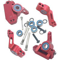 Rc Alloy Caster Block&Steering Blocks&Rear Stub Axle Carriers For Traxxas 1/10 2Wd Slash  Stampede  Rustler  Nitro Slash-Replaces 3632 3736 3752