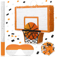 Seematn Basketball Piata Basketball Party Piata Bundle With A Blindfold  Bat And Confetti Birthday Party Supplies Piata Sports Party Supplies For Kids Carnival Events Basketball Party Decorations
