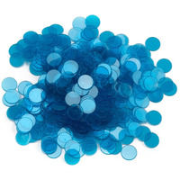 Gse Games & Sports Expert 1 000 Pieces 3/4-Inch Blue Bingo Chips  High-Contrast Transparent Counting Chips For Bingo Games  Parties