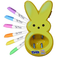 The Eggmazing Egg Decorator - Peeps Bunny - Arts And Craft Set Includes 6 Colorful Quick Drying  Non-Toxic Markers - Yellow