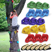 Ssbright Tree Climbers  Set Of 15 Climbing Holds/Steps For Kids' Outdoor Active Play With 6 Ratchet Straps