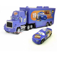 Wltk Movie Cars 2 3 Hauler Mack Truck No.19 & Bobby Swift Racer Speed 2Pcs Vehicles