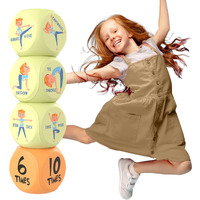 Skywin-Exercise Dice  Fun 2 Pack Workout Dice For Kids Solo Or Group Classes  6-Sided Foam Fitness Dice For Home  Classroom And Physical Education Learning