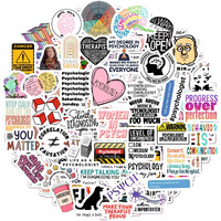 Bulbacraft Psychology Stickers (100Pcs)  Funny Vinyl Decals For Laptop  Therapy Gifts  Psychologist Stickers For Women & Men  Waterproof  Reusable