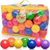 Foxprint Soft Plastic Kids Play Balls - Non Toxic  100 Phthalate & Bpa Free - Crush Proof & No Sharp Edges; Ideal For Baby Or Toddler Ball Pit  Kiddie Pool  Indoor Playpen & Parties  100 Balls