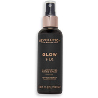 Makeup Revolution  Glow Fix Illuminating Fixing Spray  Glow Finish  Hydrating & Brightening Setting Spray For Face  Vegan & Cruelty-Free  3.38Fl.Oz