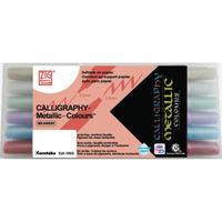 Zig Ms-8400/6V Marker  6 Count (Pack Of 1)  Metallic Assorted