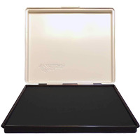 Uimprint Extra Large 8'' X 12'' Industrial Rubber Stamp Ink Pad In Metal Case  Black Stamp Pad