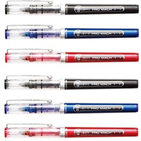 Morning Glory Pro Mach Roller Ball Pen (12 Pcs  6 Pcs) 0.38 Mm Fine Point Tip (Assorted Colors (6 Pcs)) New Upgrade Model