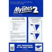 E. Gerber Mylites 2 Mil Comic Book Silver & Golden Age Size 7 3/4"" X 10 1/2"" Plus 1-1/2"" Flap Pack Of 50