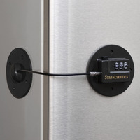 Fridge Lock Combination  Refrigerator Lock For Kids  Fridge Locks For Kids - Take Care Of Your Family With Freezer Lock By Strongholden - No Keys Needed (Black & Round)