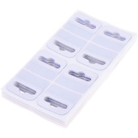 Bluecell 200 Pieces 1 3/4"" X 1 1/2"" Clear Slot Hole Adhensive Custom Hang Tabs Tags Hook For Store Retail Display