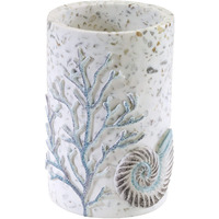 Avanti Linens - Tumbler  Guest Bathroom Essentials  Sea Inspired Bathroom Accessories (Coastal Terrazo)