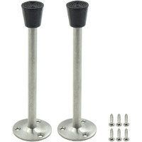 Rannb Door Stopper Stainless Steel Wall Mount Doorstop With Rubber Tip 160Mm/6.3"" Total Length - Pack Of 2