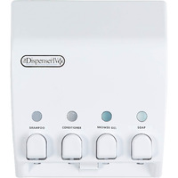 Better Living Products Classic Shower Dispenser 4  Shampoo And Soap Dispenser  4 X 14.5 Fl. Oz. White  9.5"" X 3"" X 10.75""