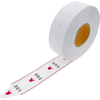 Take A Number Tickets 3-Digit Turn-O-Matic Tickets Roll For K-T Ticket Dispenser 2000 Tickets 2 Groups Ticket Number From 000-999 White