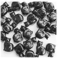 Black Cat Beads Large Hole Made In Usa 1"" High