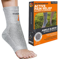 Incrediwear Ankle Sleeve  Grey  Large