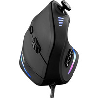 Trelc Gaming Mouse With 5 D Rocker  Ergonomic Mouse With 10000 Dpi/11 Programmable Buttons  Rgb Vertical Gaming Mice Wired For Pc/Laptop/E-Sports/Gamer (Black)