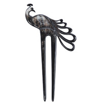Marycrafts Peacock Buffalo Horn Hair Fork Hair Sticks Accessories Handmade