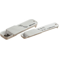 Kitchenart Adjust-A-Teaspoon And Adjust-A-Tablespoon Set  Plastic  2-Piece  White 9 X 3.5 X 0.75 Inches