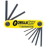 Bondhus 12591 Gorillagrip Set Of 9 Hex Fold-Up Keys  Sizes .050-3/16-Inch